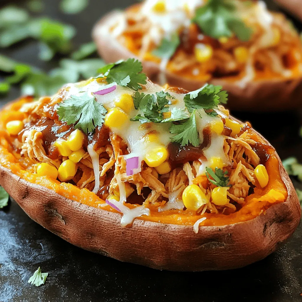 BBQ Chicken Stuffed Sweet Potatoes Flavorful Delight