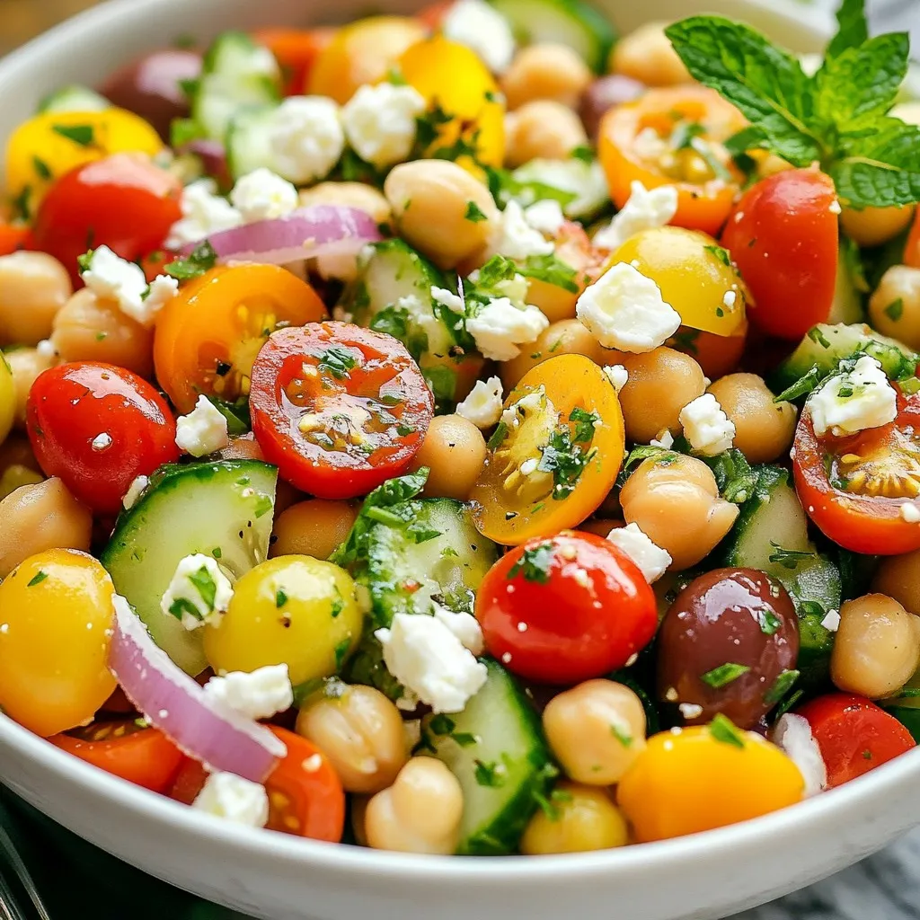 Mediterranean Chickpea Salad Fresh and Flavorful Dish