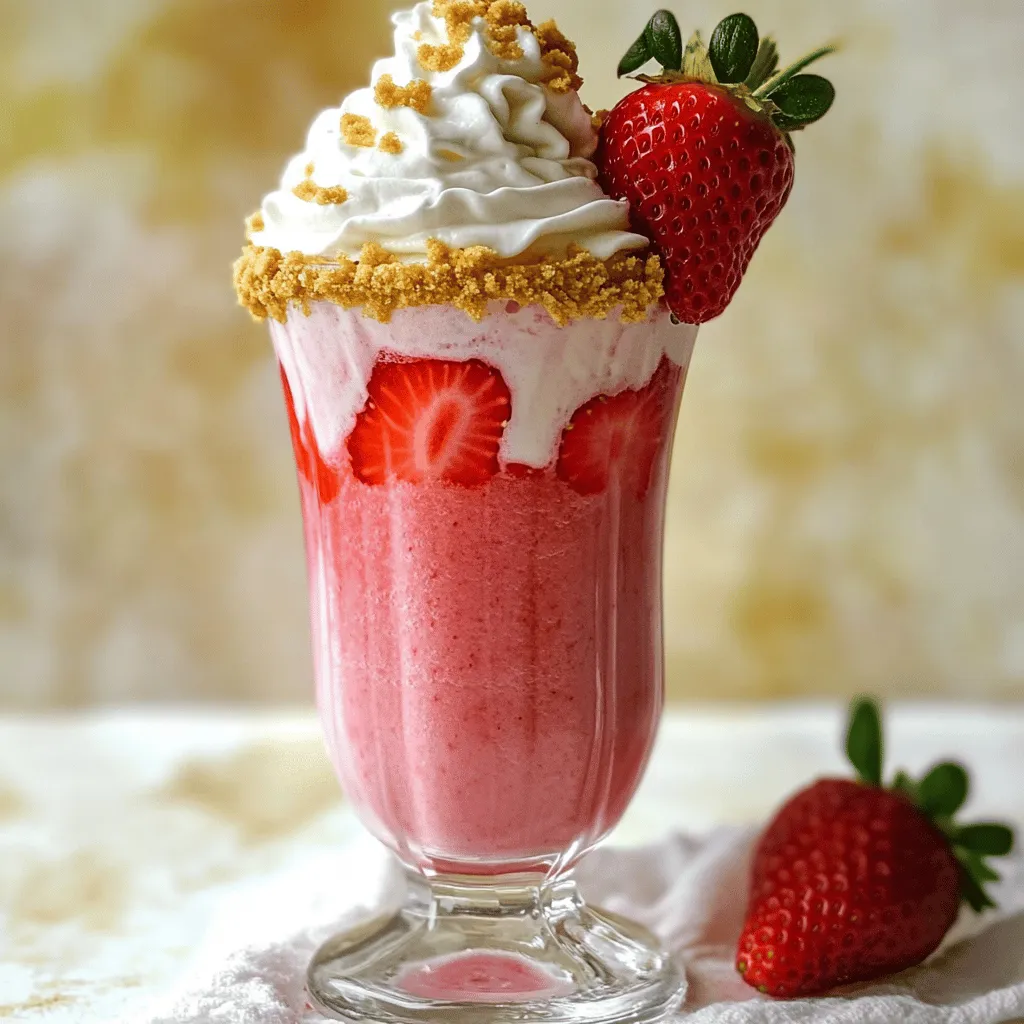 Strawberry Cheesecake Milkshake Creamy Summer Treat