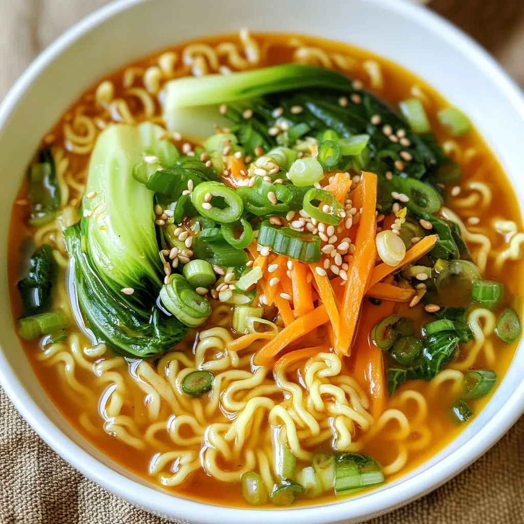 Spicy Garlic Ramen Noodles Savory Comfort Food Dish