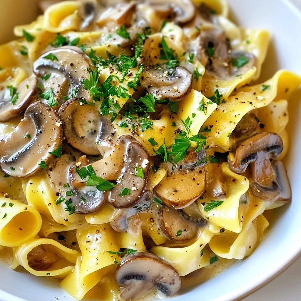 Creamy Mushroom Stroganoff Flavorful Dinner Delight