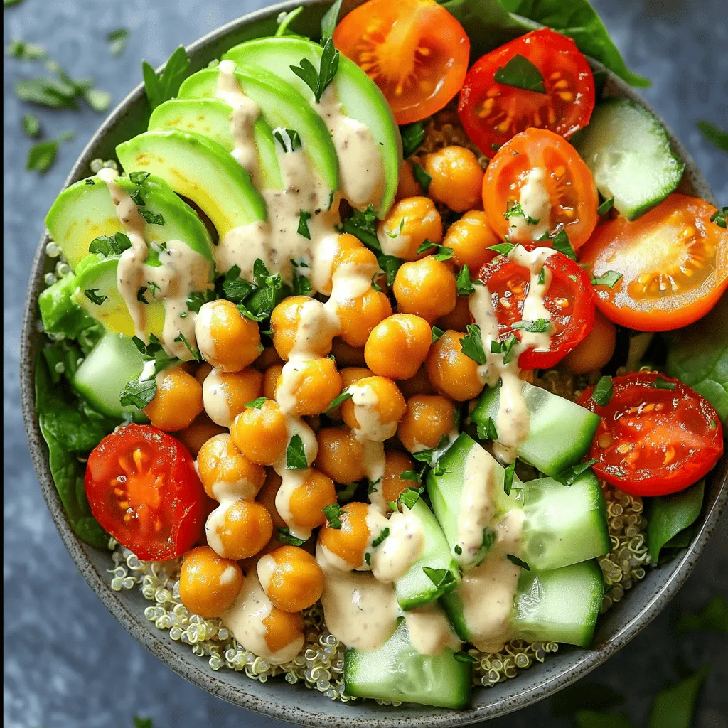 Chickpea Power Bowls with Tahini for Healthy Eating