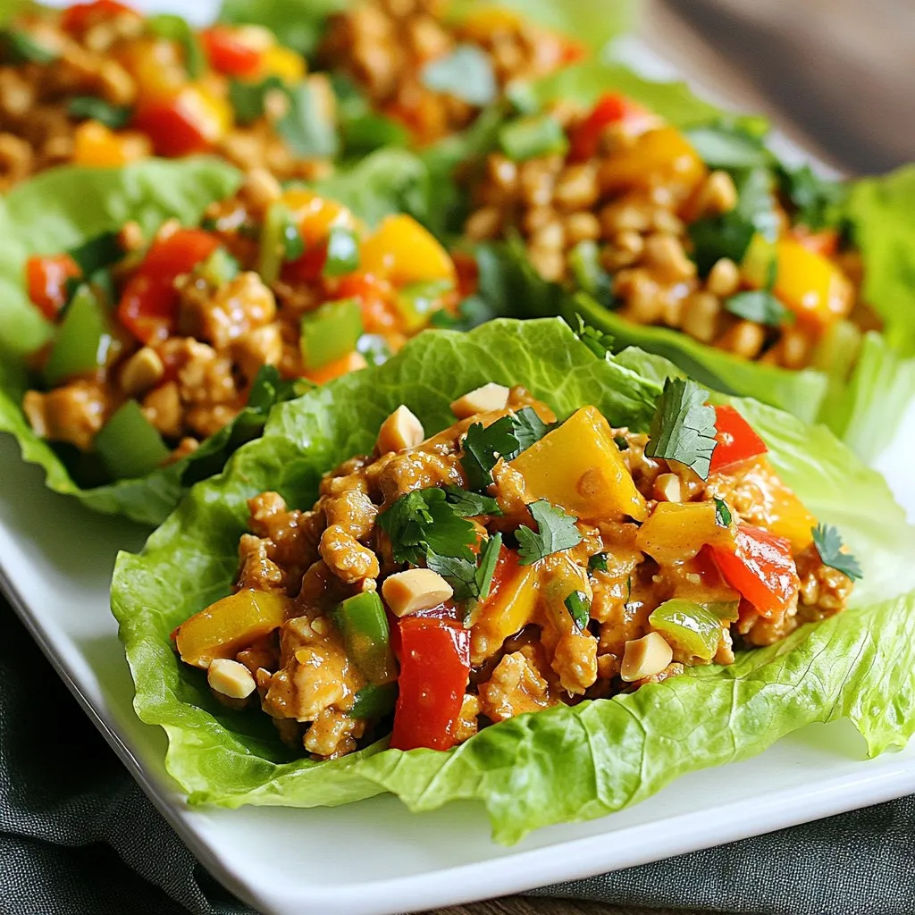Peanut Chicken Lettuce Cups Flavorful and Easy Dish