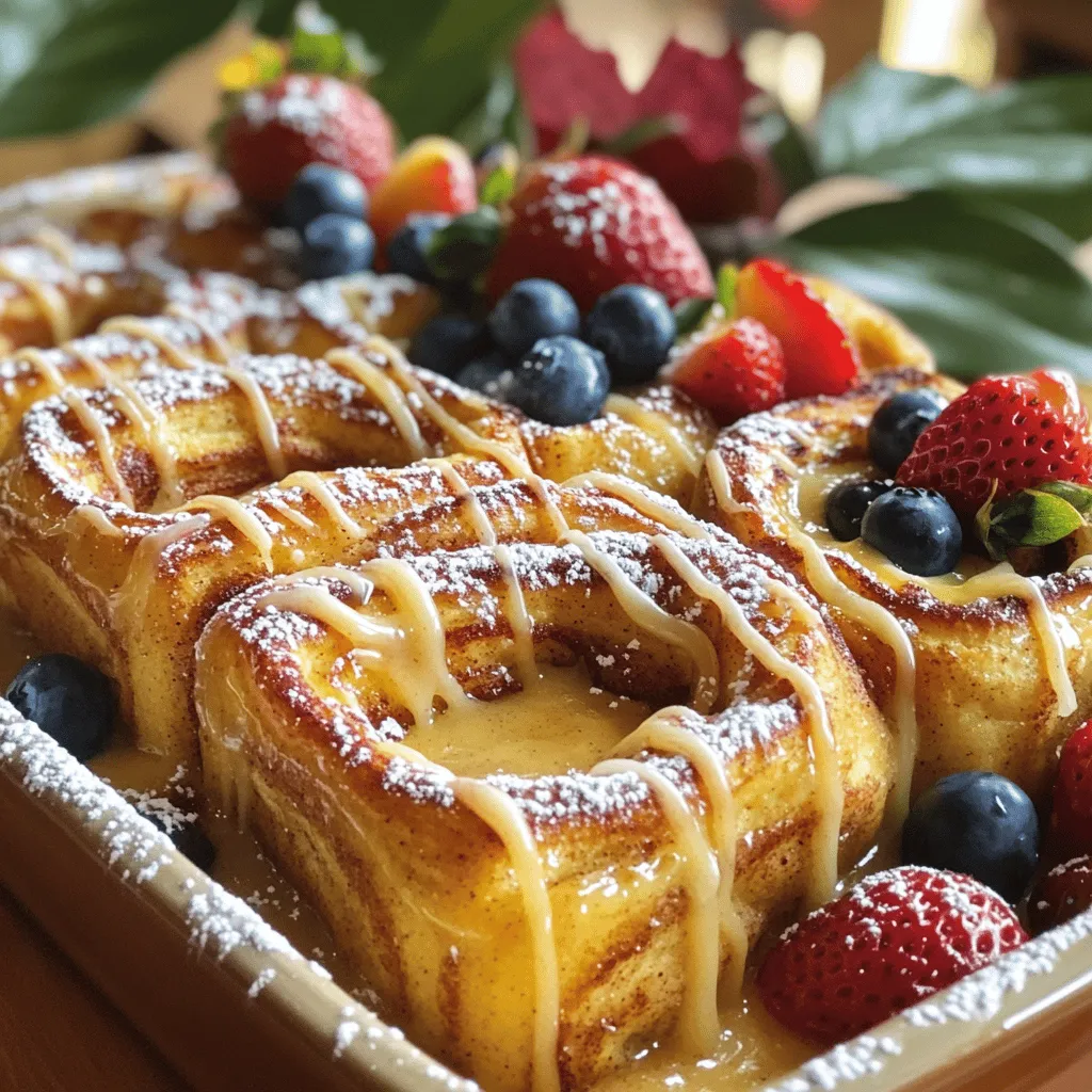 Overnight Cinnamon Roll French Toast Delicious Breakfast