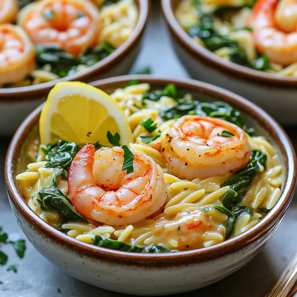Cajun Shrimp Spinach Orzo One Pot Wholesome Delight