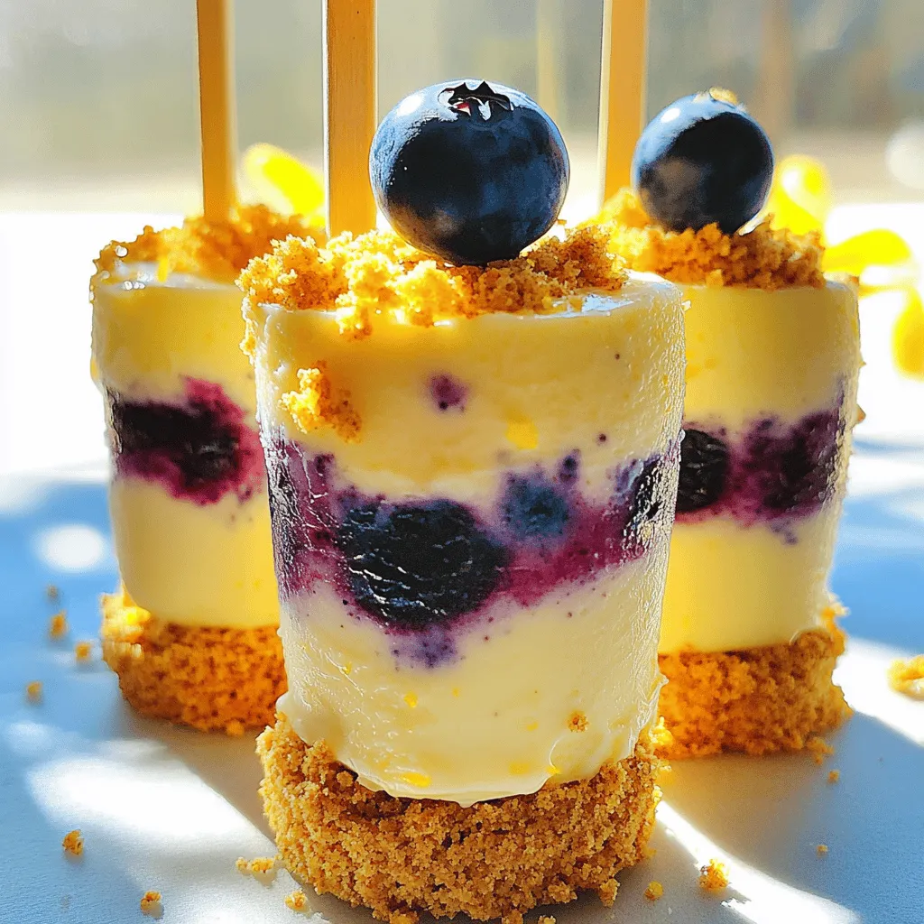 Blueberry Lemon Cheesecake Pops Delicious Frozen Treat