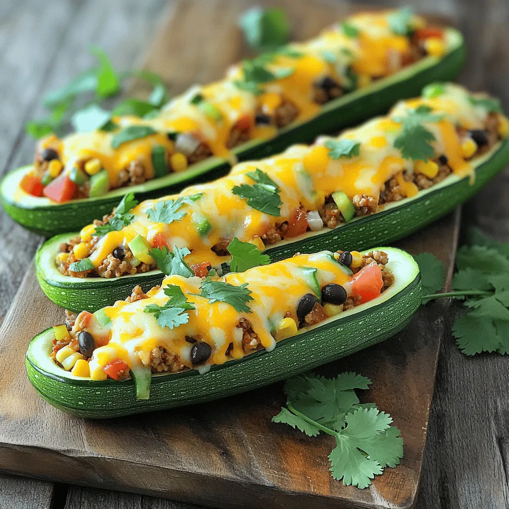 Cheesy Taco Stuffed Zucchini Delightful Healthy Meal