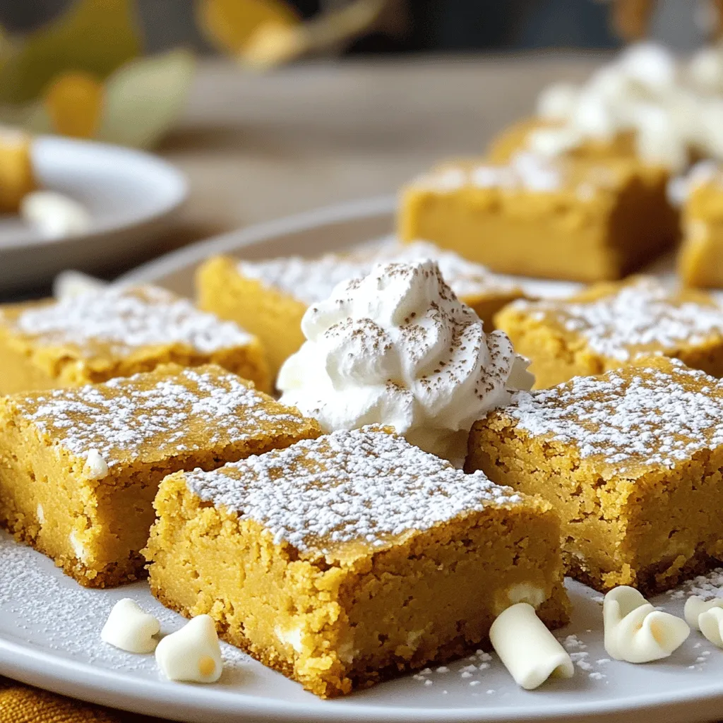 Pumpkin Spice White Chocolate Blondies Irresistible Treat