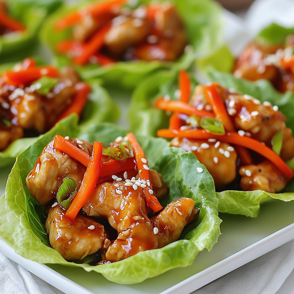 Teriyaki Chicken Lettuce Cups Flavorful Fresh Dish