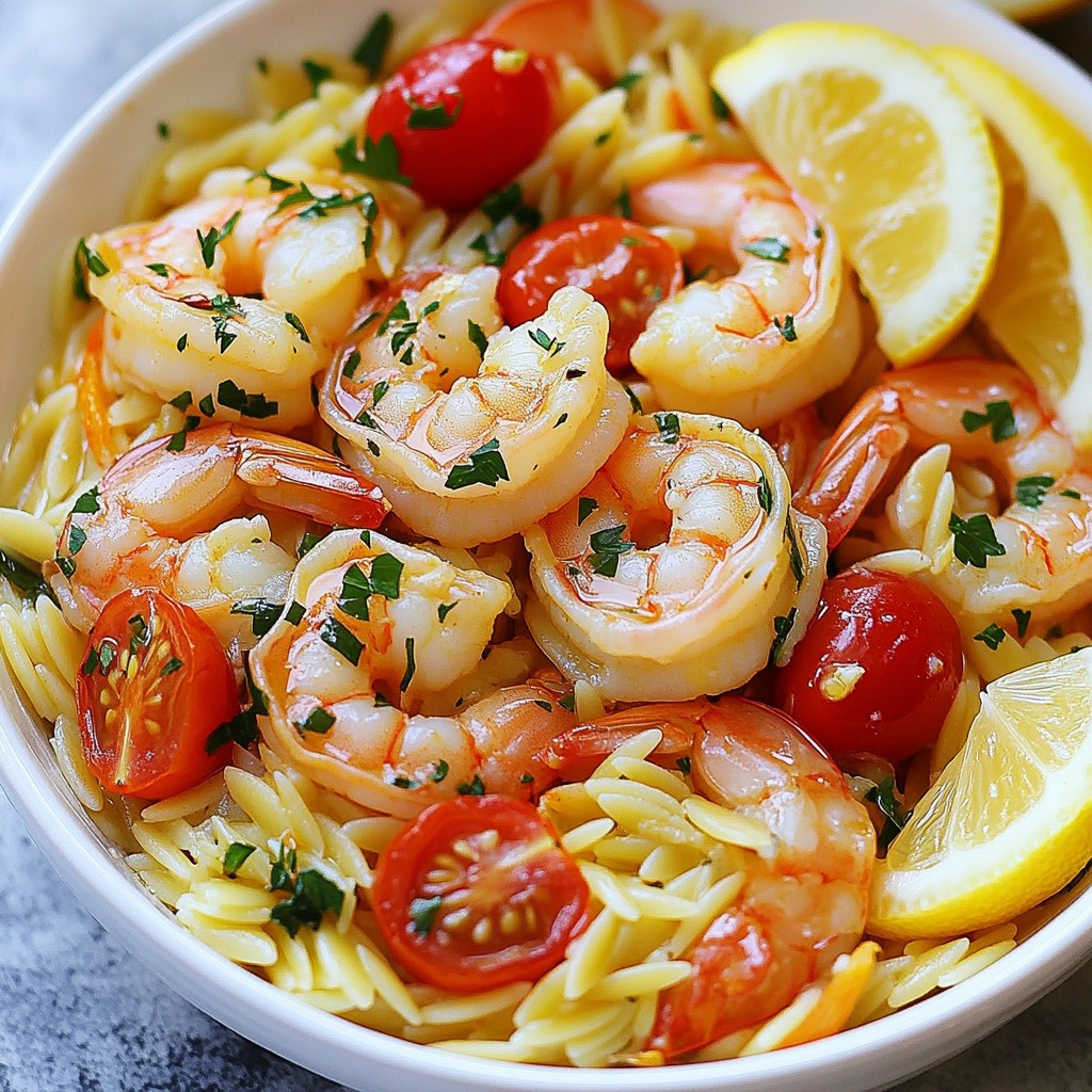 Garlic Butter Shrimp Orzo Flavorful Dinner Delight