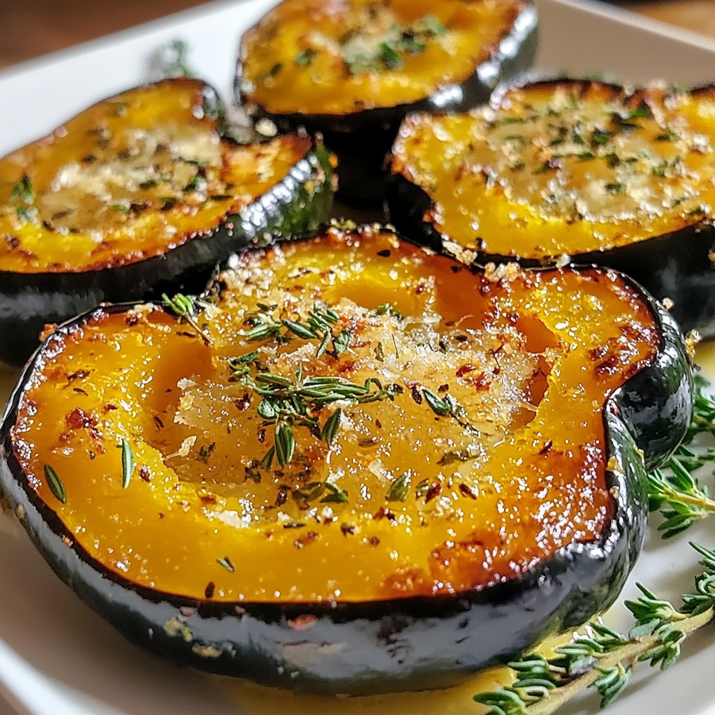Parmesan Herb Roasted Acorn Squash Savory Delight