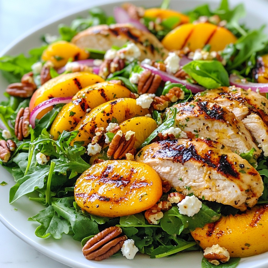 Grilled Peach Chicken Salad Fresh and Flavorful Dish