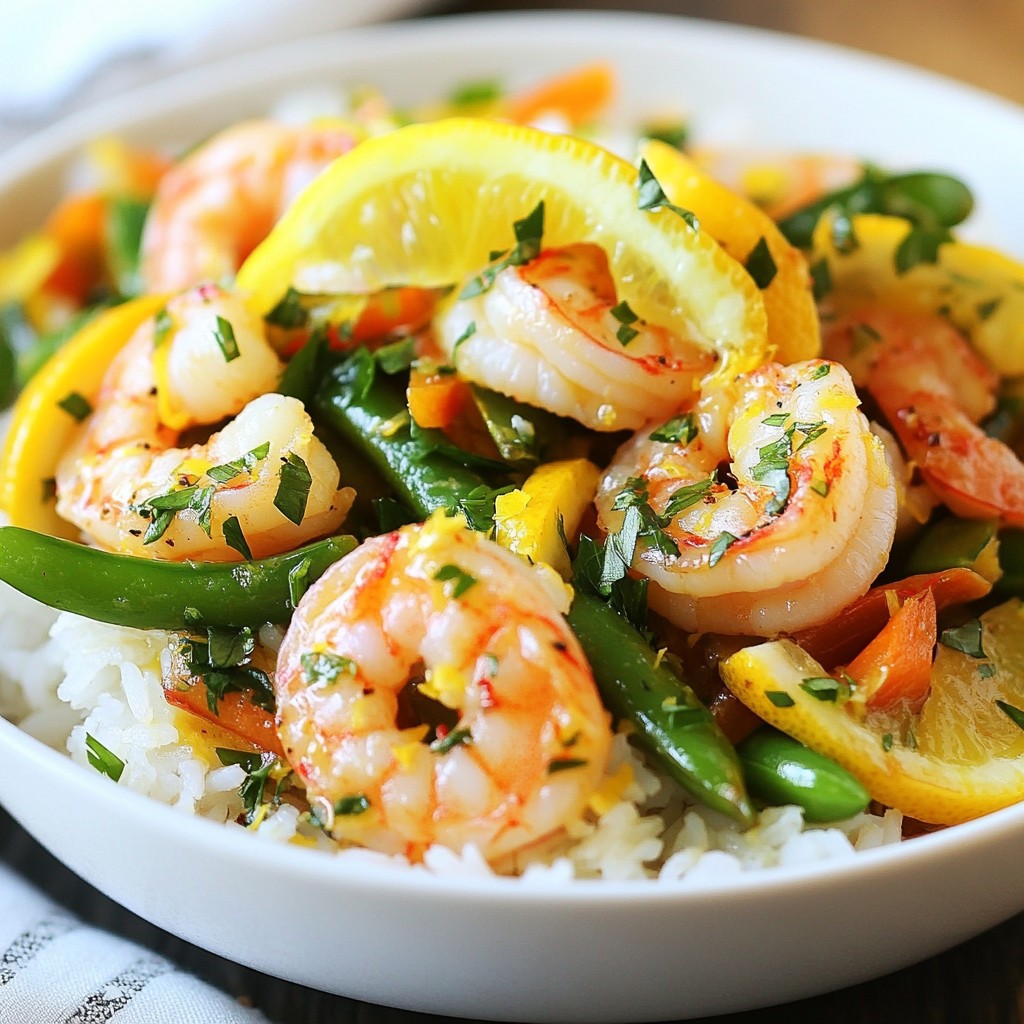 Frugal Lemon Garlic Shrimp Stir-Fry Easy and Quick Meal