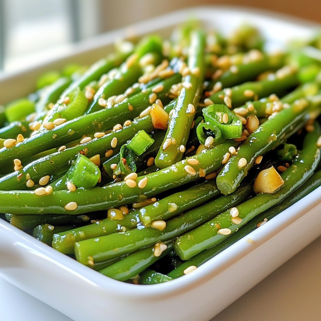 Sesame Garlic Green Beans Flavorful and Simple Dish