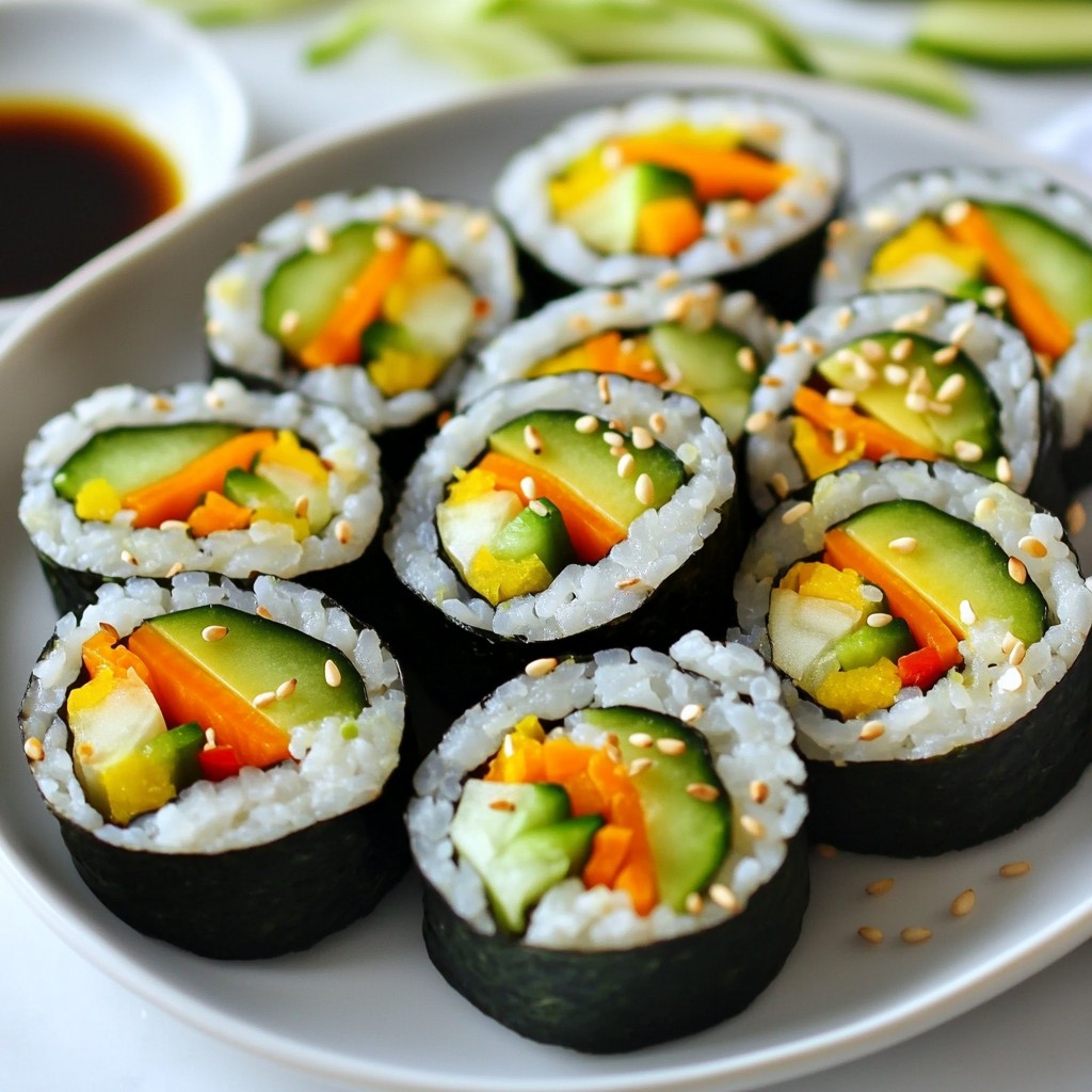 Avocado Veggie Sushi Rolls Fresh and Flavorful Recipe
