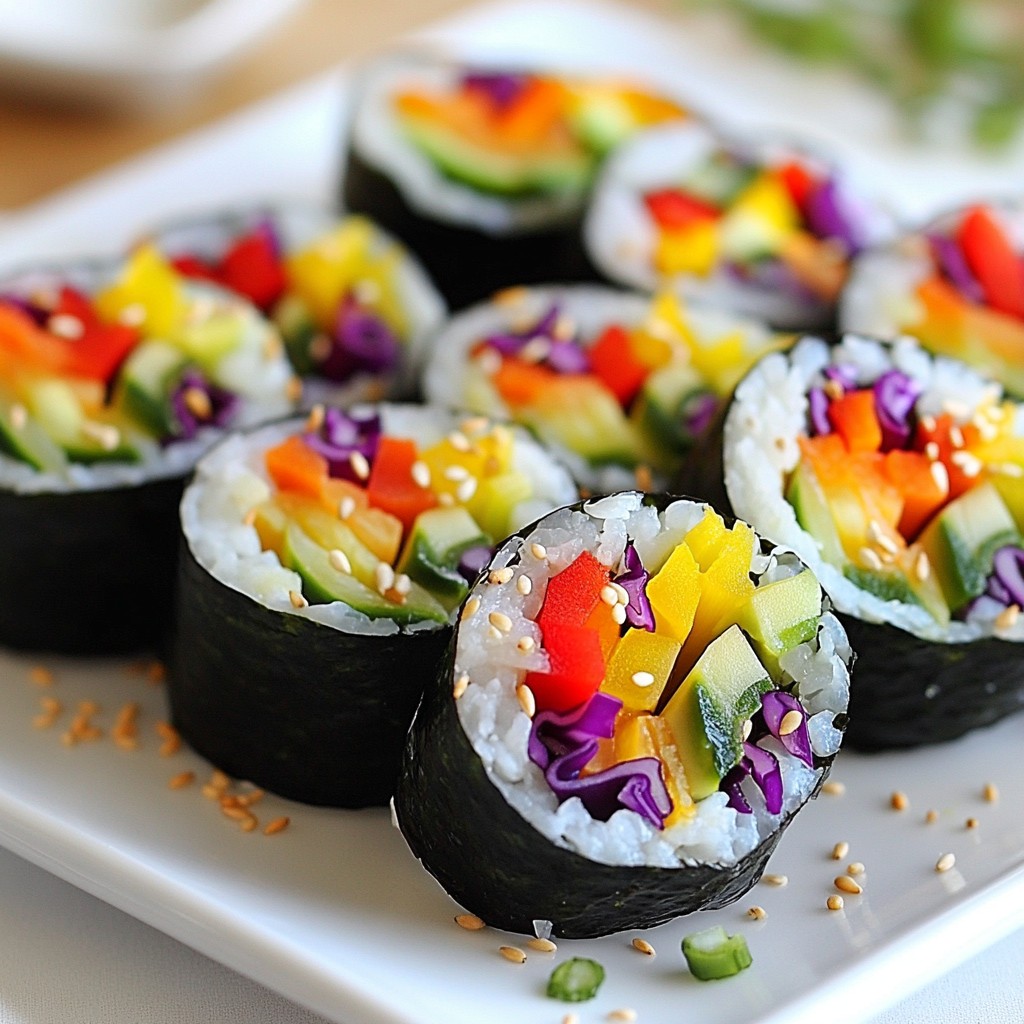 Rainbow Veggie Sushi Rolls Colorful and Wholesome Fun