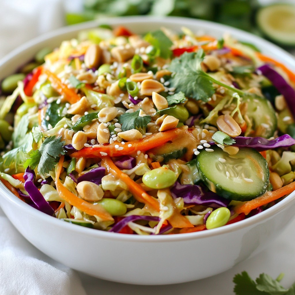 Thai Crunch Salad with Peanut Dressing Delightful Dish