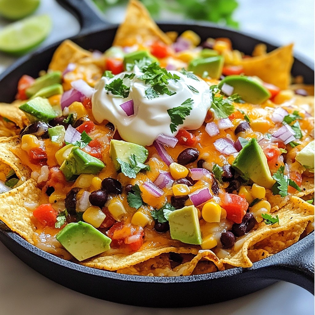 Loaded Veggie Nacho Skillet Tasty and Easy Dish