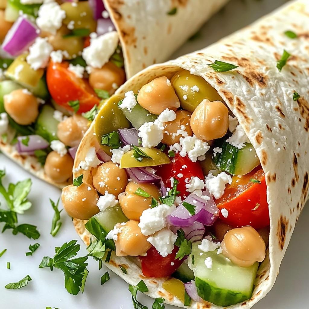 Mediterranean Chickpea Wraps Flavorful and Fresh Idea