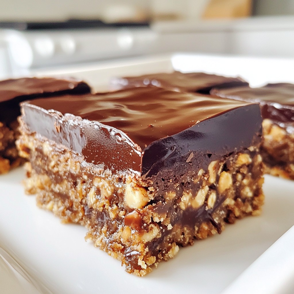 Chocolate Peanut Butter Oatmeal Bars Simple and Tasty