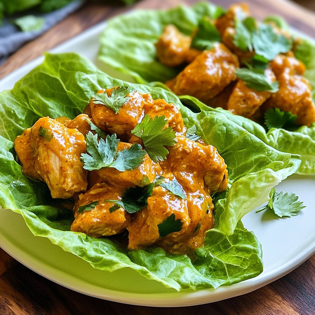 Butter Chicken Lettuce Wraps Tasty Healthy Meal