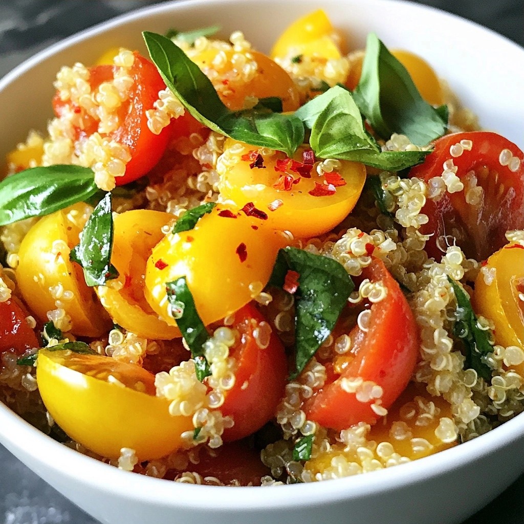 Cheap Spicy Tomato and Basil Quinoa Bowl Recipe