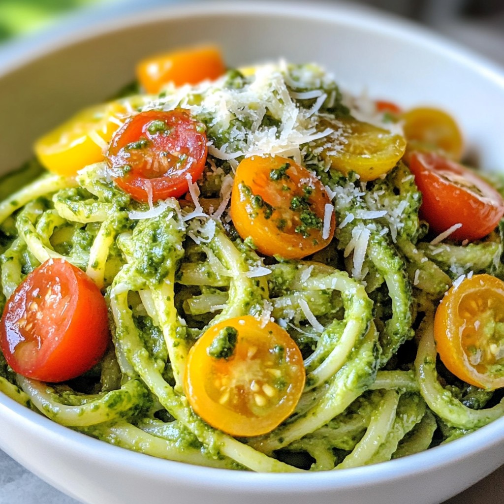 Avocado Pesto Pasta Fresh and Flavorful Dish