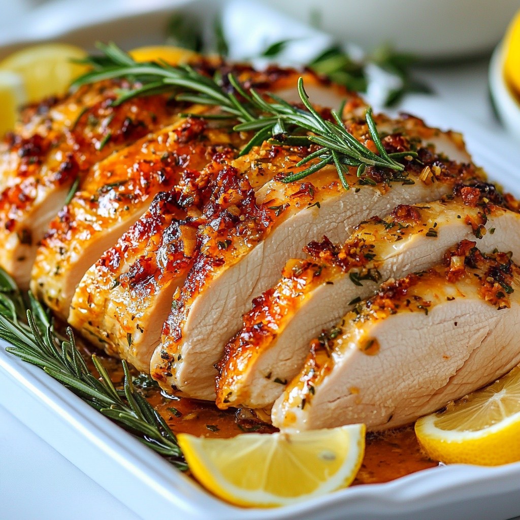 Herb & Garlic Roasted Turkey Breast Savory Delight