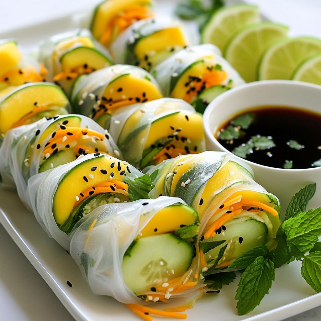 Mango Avocado Summer Rolls Tasty and Refreshing Treat