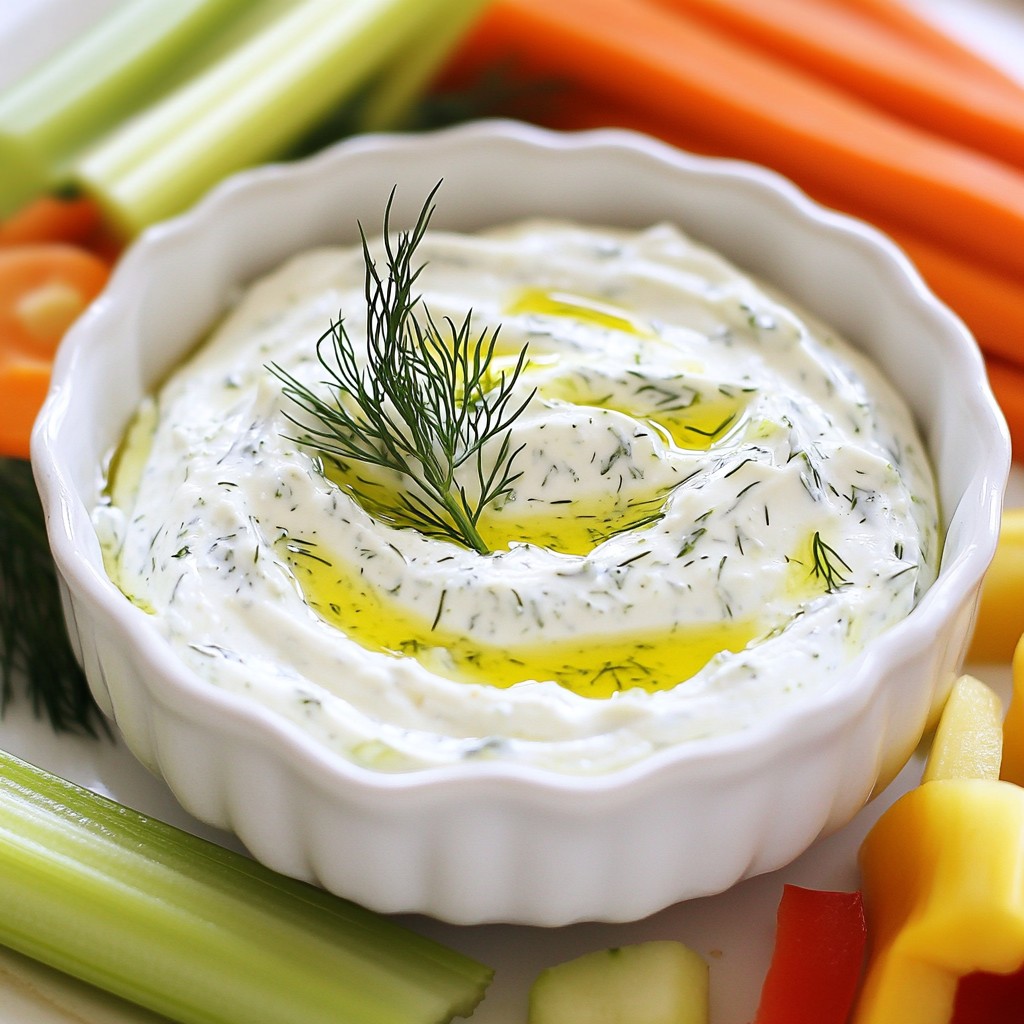 Cucumber Dill Greek Yogurt Dip Fresh and Flavorful Treat