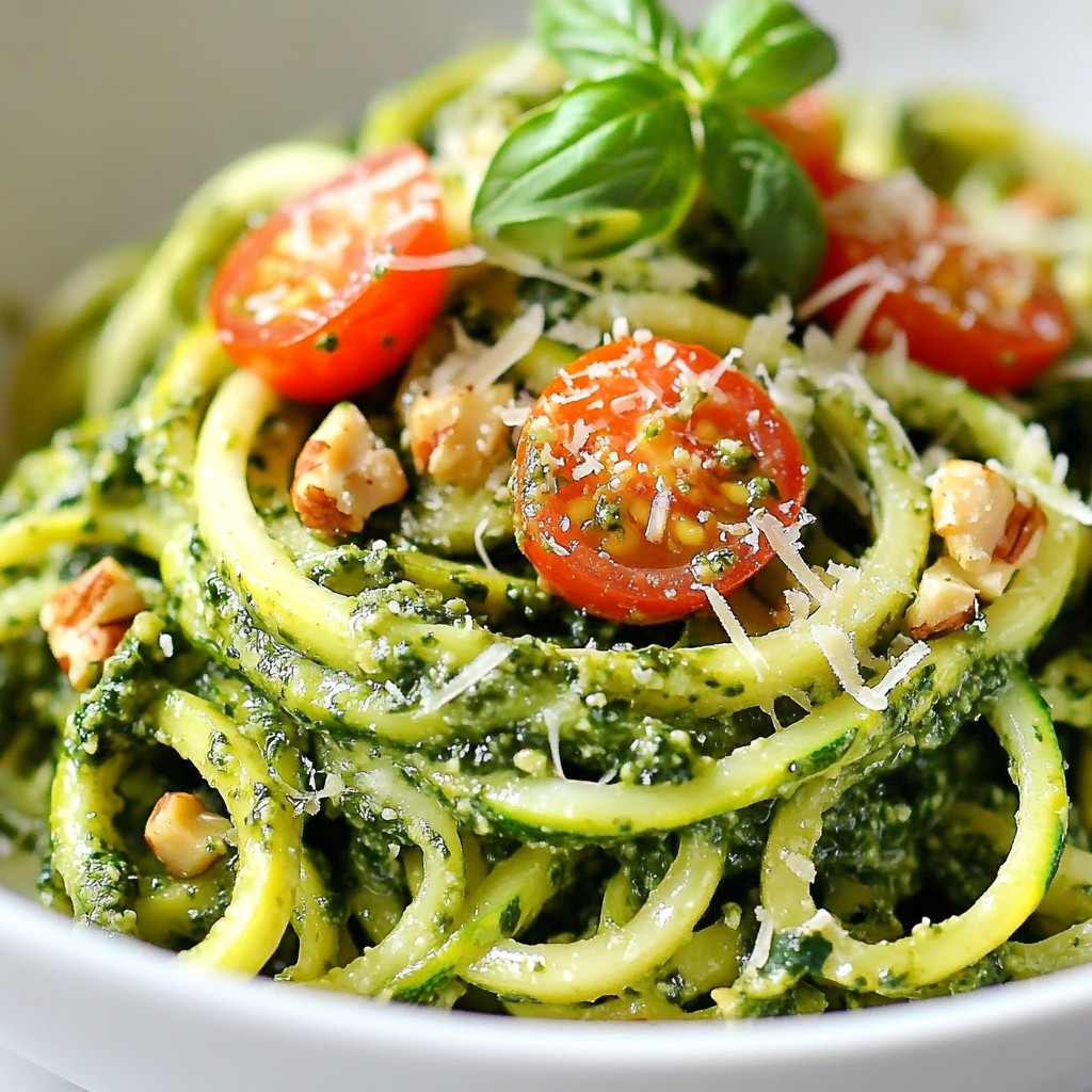 Low-Cost Zucchini Noodles with Pesto Recipe Delight