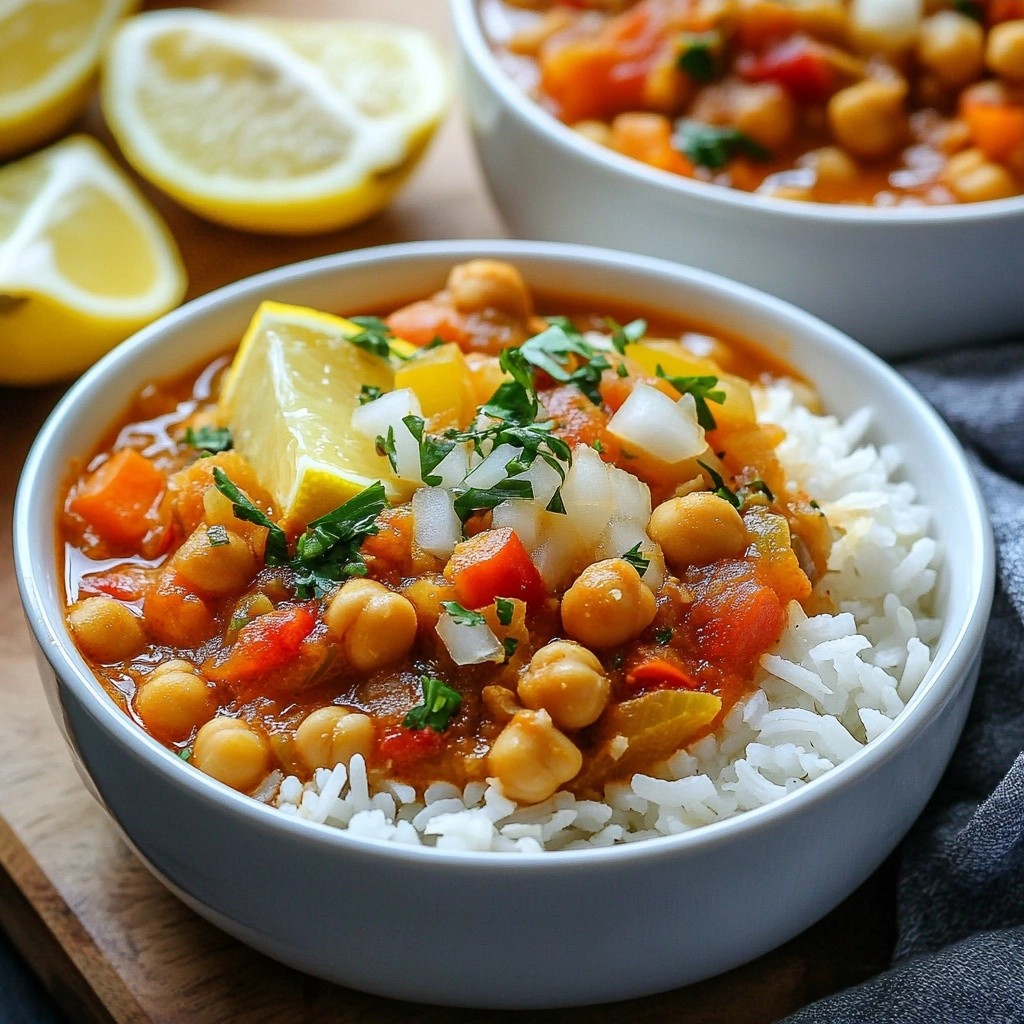 Affordable Spicy Chickpea Stew with Rice Meal Plan
