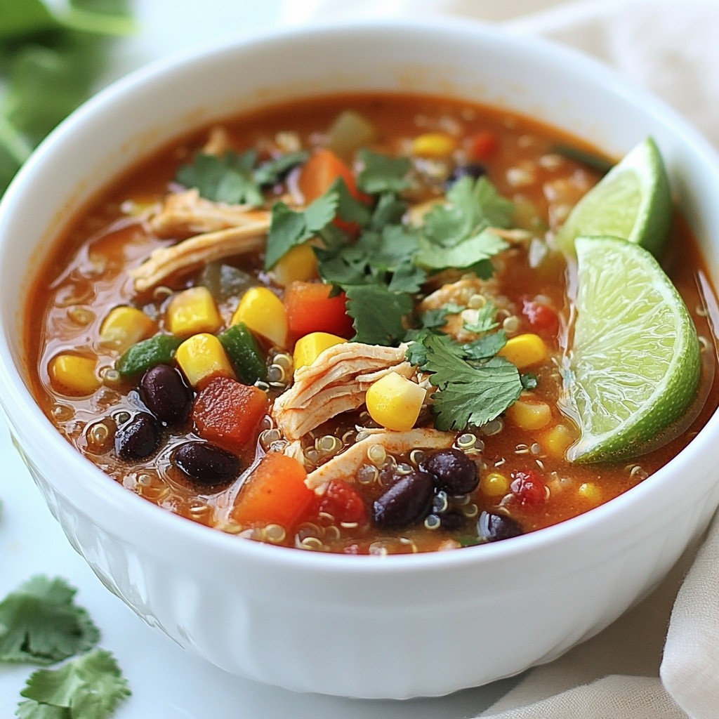 Southwest Chicken Quinoa Soup Flavorful and Easy Meal