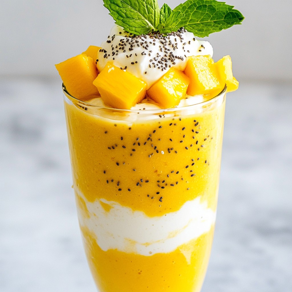 Mango Coconut Breakfast Smoothie Fresh and Creamy Start