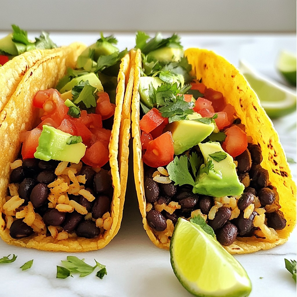 Cheap Black Bean and Rice Tacos Flavorful and Easy