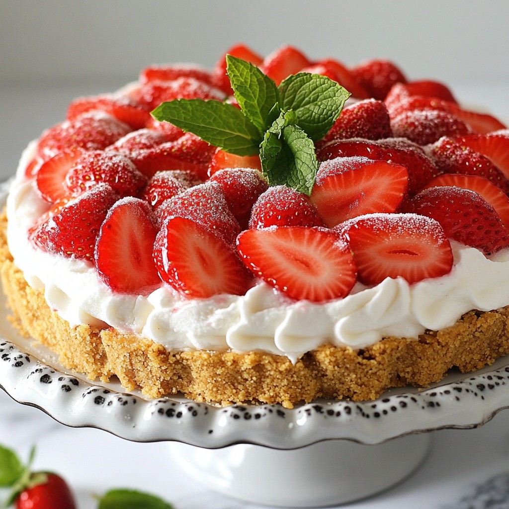 Frozen Strawberry Margarita Pie Refreshing Dessert Treat
