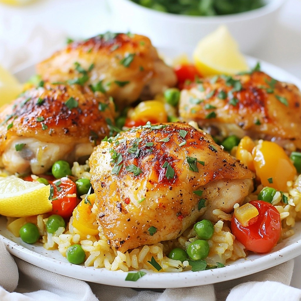 Cheap One-Pan Mediterranean Chicken and Rice Delight