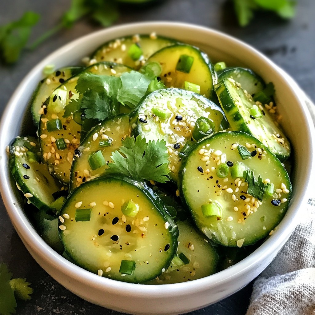Asian Sesame Cucumber Salad Refreshing and Crisp Dish