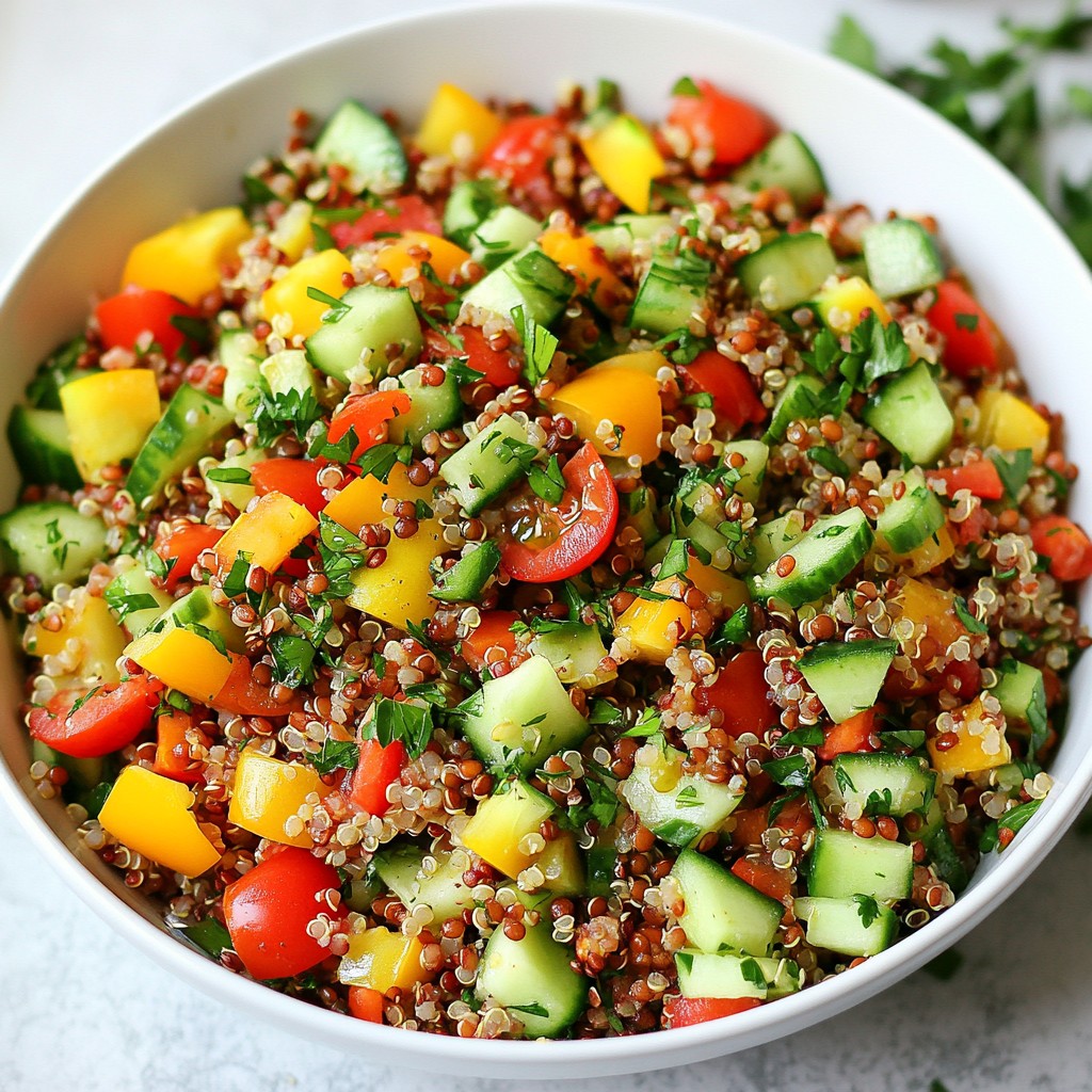 Spicy Budget Red Lentil and Quinoa Salad Delight