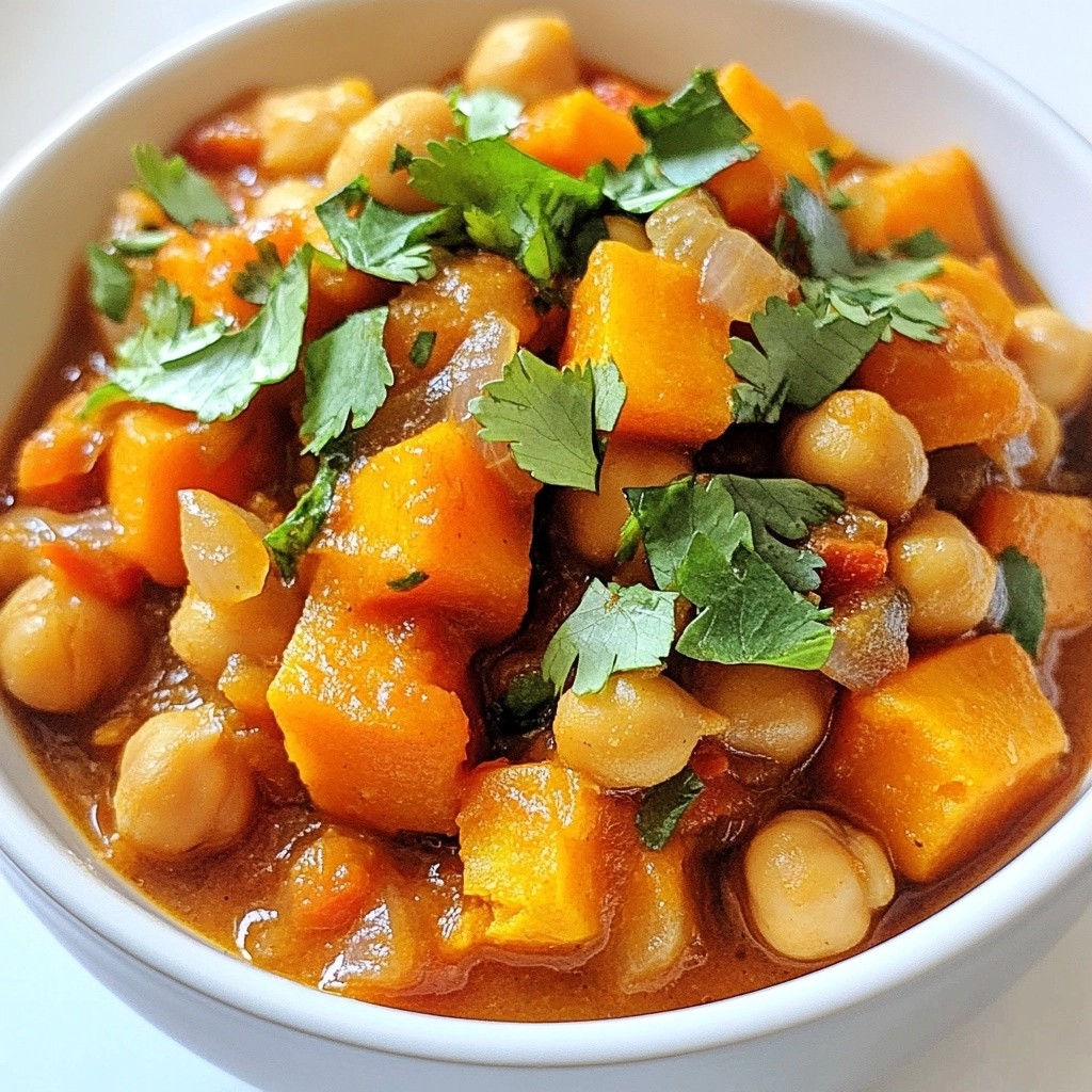 Frugal Sweet and Spicy Chickpea Stew Quick Recipe