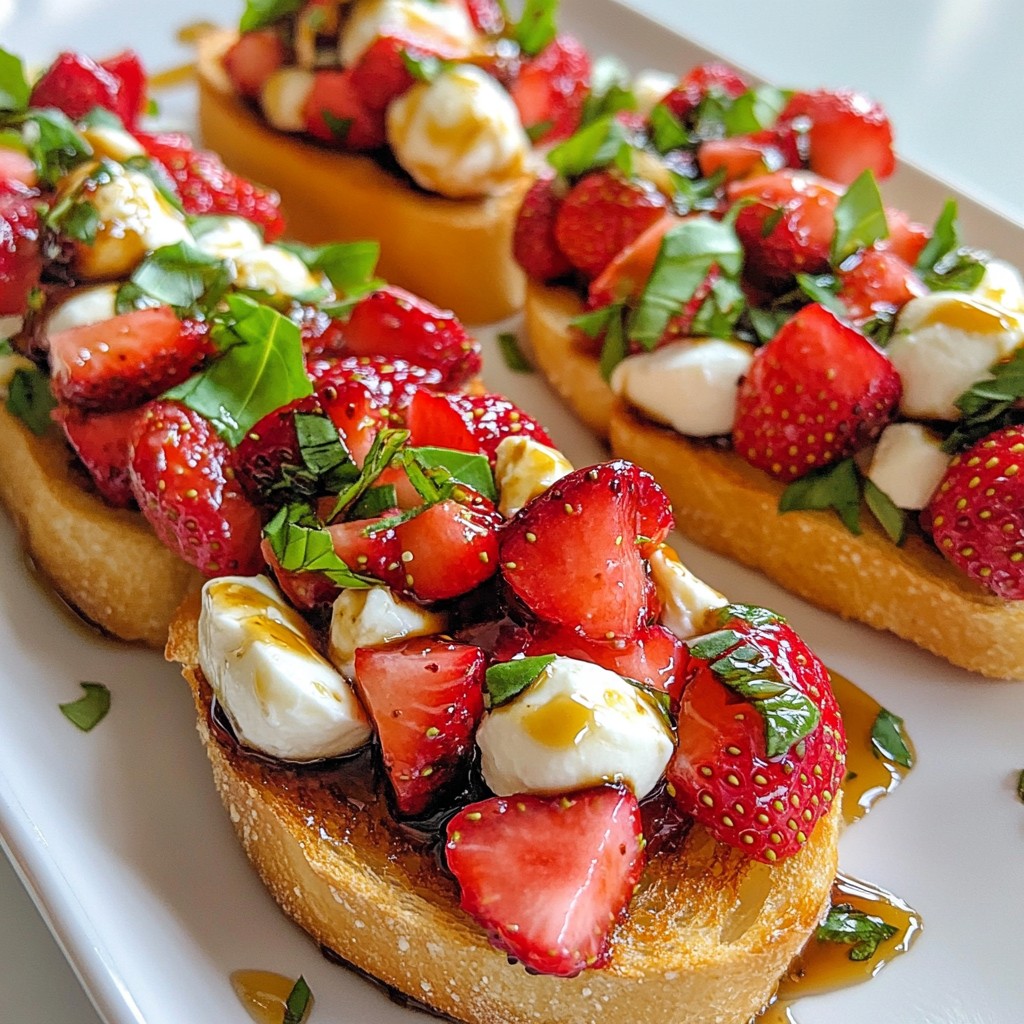 Balsamic Strawberry Bruschetta Fresh and Flavorful Appetizer