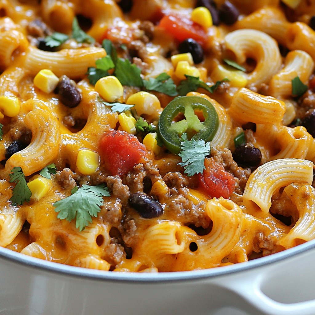 Cheesy Taco Pasta Skillet Easy and Flavorful Meal