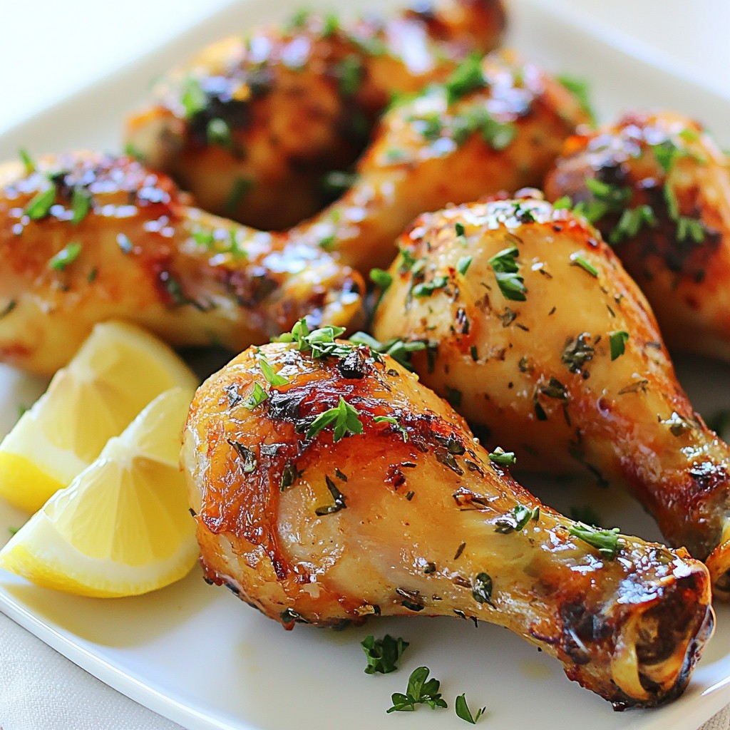 Economical Garlic Herb Roasted Chicken Drumsticks Meal