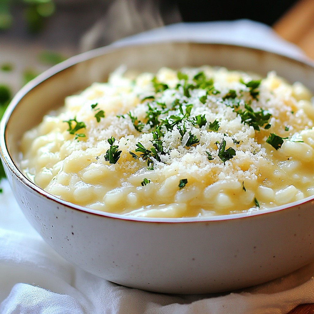 Creamy Garlic Parmesan Risotto Simple and Flavorful