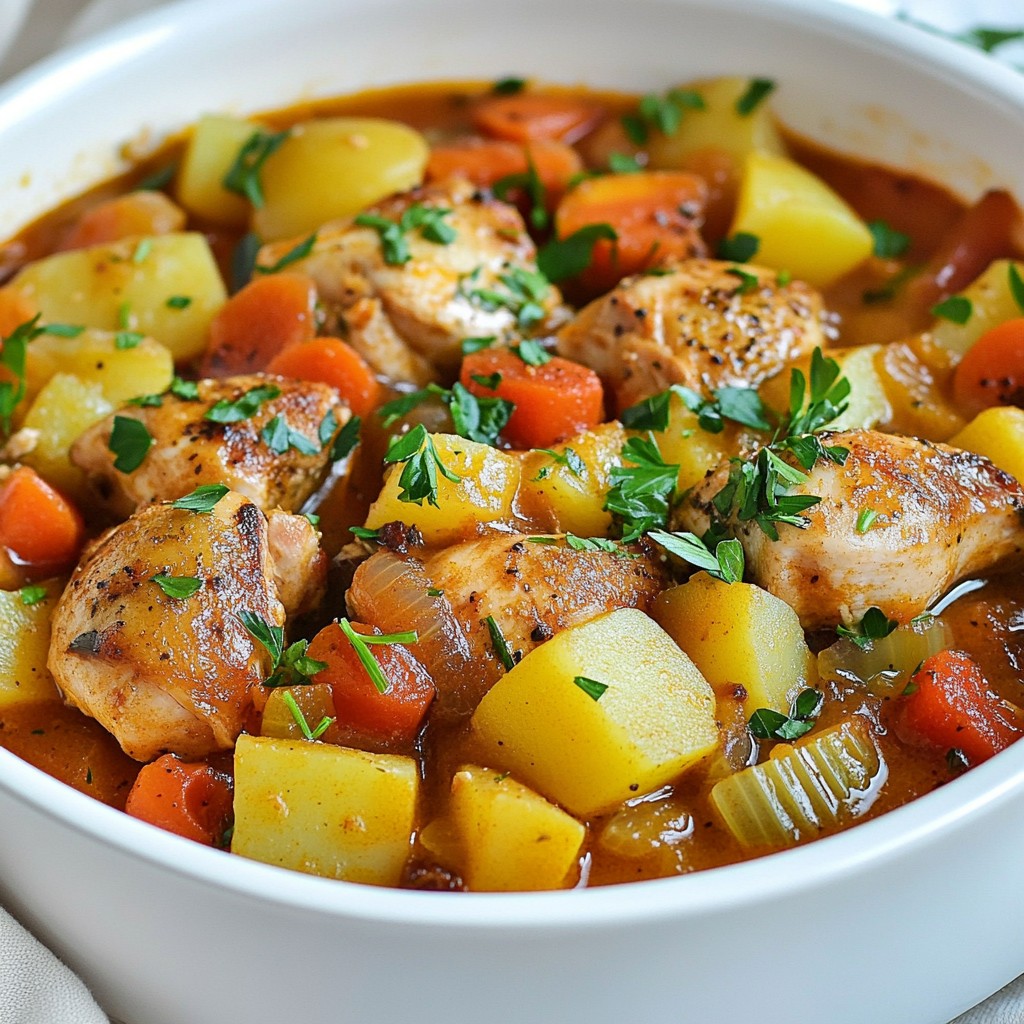 Economical Slow-Cooked Chicken and Vegetable Stew Recipe