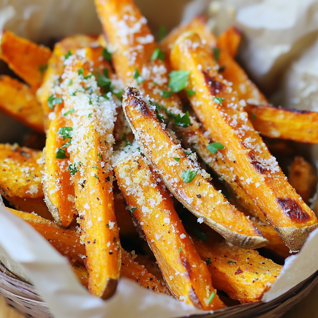 Garlic Parmesan Sweet Potato Fries Tasty and Fun Snack