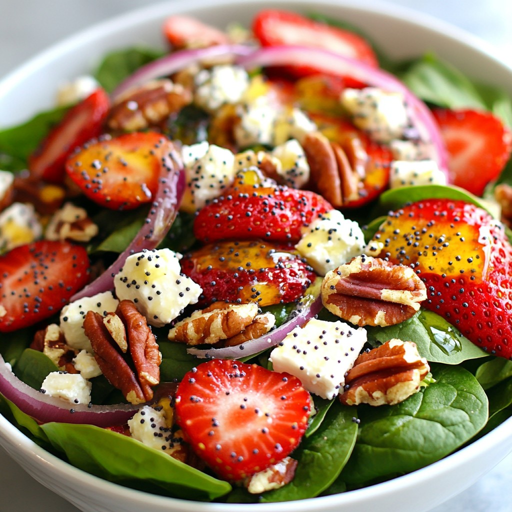 Spinach Strawberry Poppyseed Salad Fresh and Vibrant
