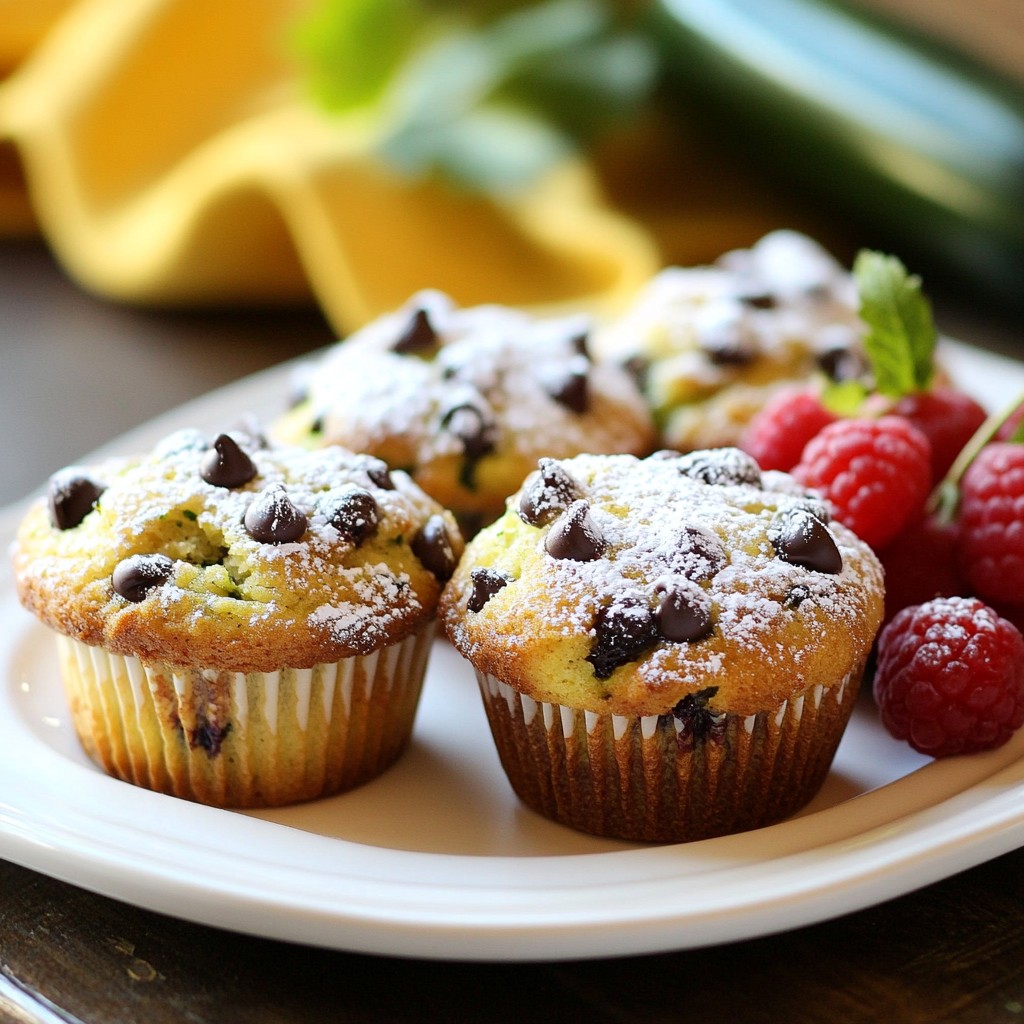 Chocolate Chip Zucchini Muffins Delightfully Moist Treat