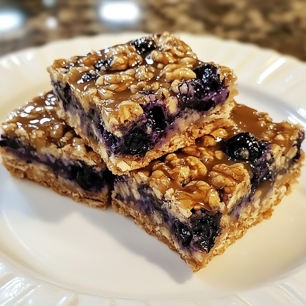 Blueberry Oatmeal Breakfast Bars Tasty and Simple Recipe