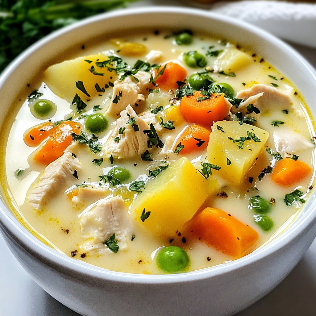 Creamy Chicken Pot Pie Soup Comforting and Easy Recipe